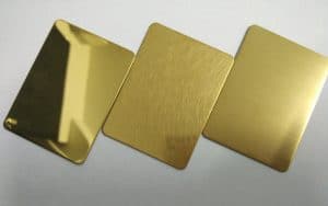 ورق استیل آیینه ای طلایی موجود در بانک فولاد